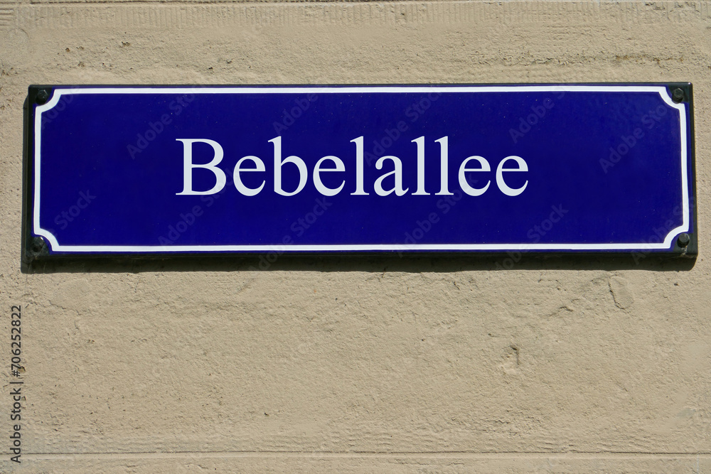 Emailleschild Bebelallee