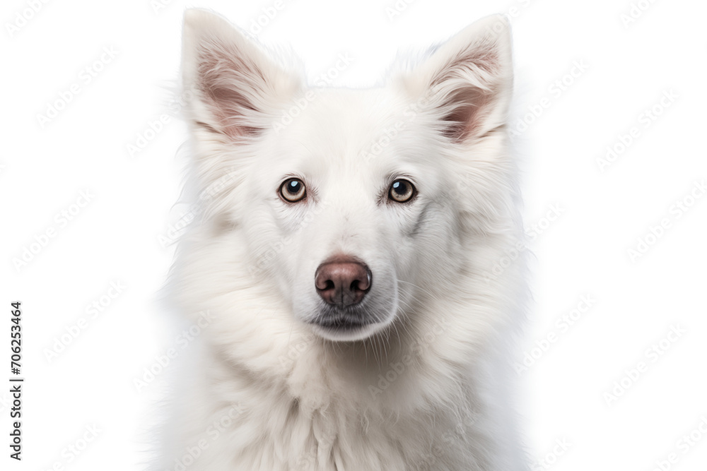 white dog on a transparent background