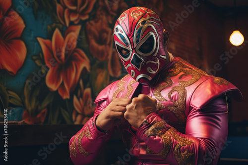 
Photo of a luchador, capturing the iconic mask and confident pose