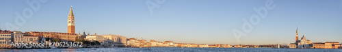 Wide panoramic view of Venice, Italy