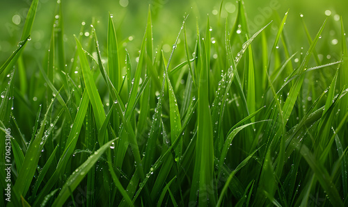 green grass background, Generative AI 