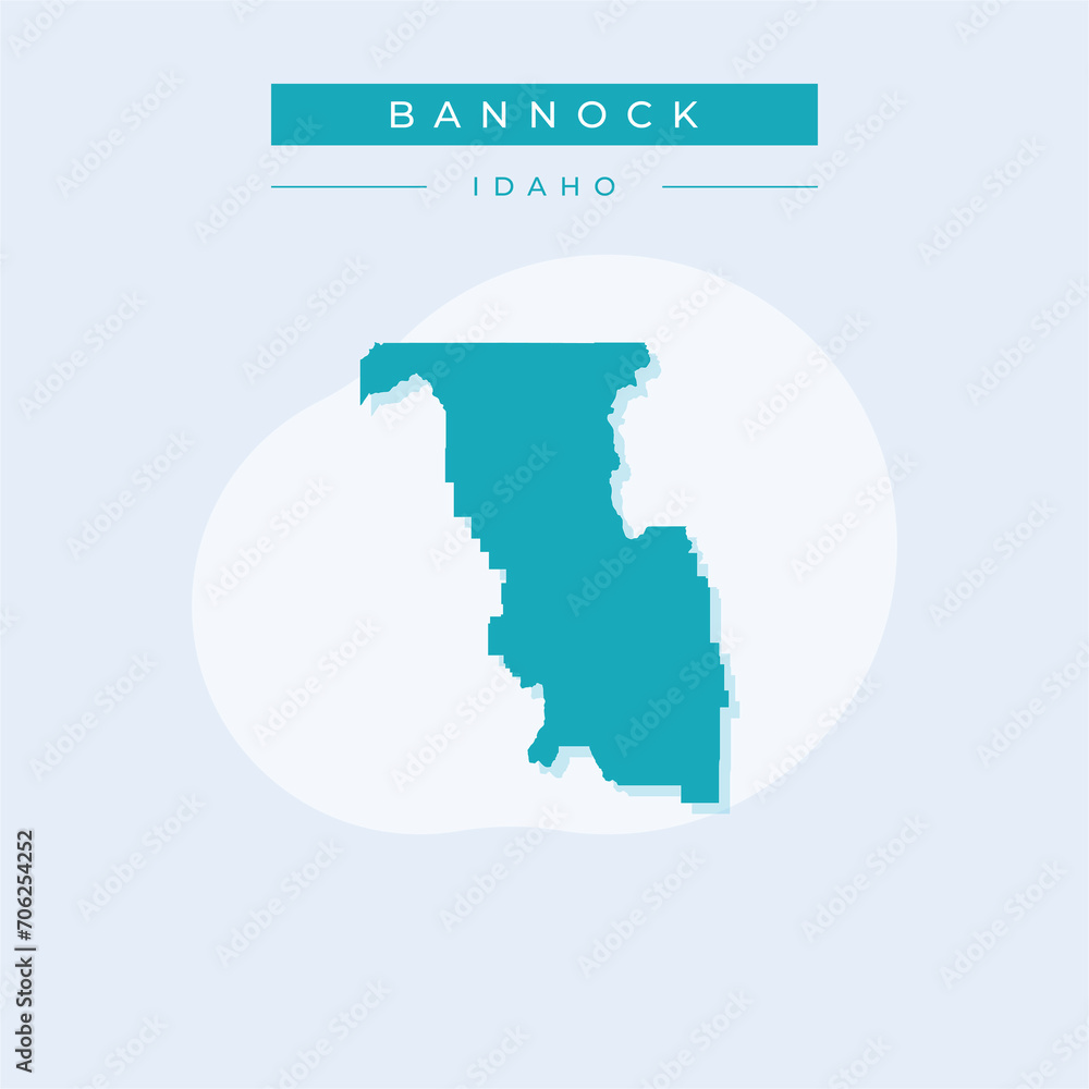 Vector illustration vector of Bannock map Idaho