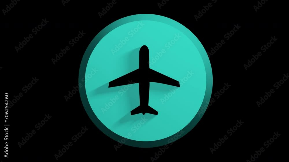 Colorful airplane mode activation animation Colorful airplane mode activation animation