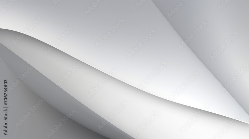 Grey white abstract background paper shine and layer element vector for presentation design.