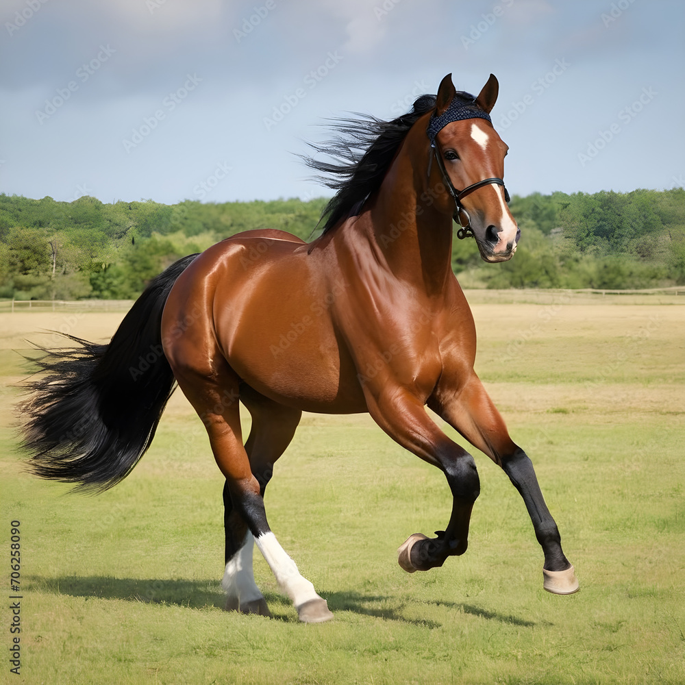 horse on the meadow horse on the meadow