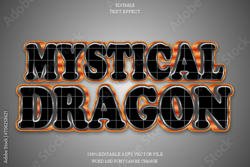 Dragon Editable Text Effect Emboss Gradient Style