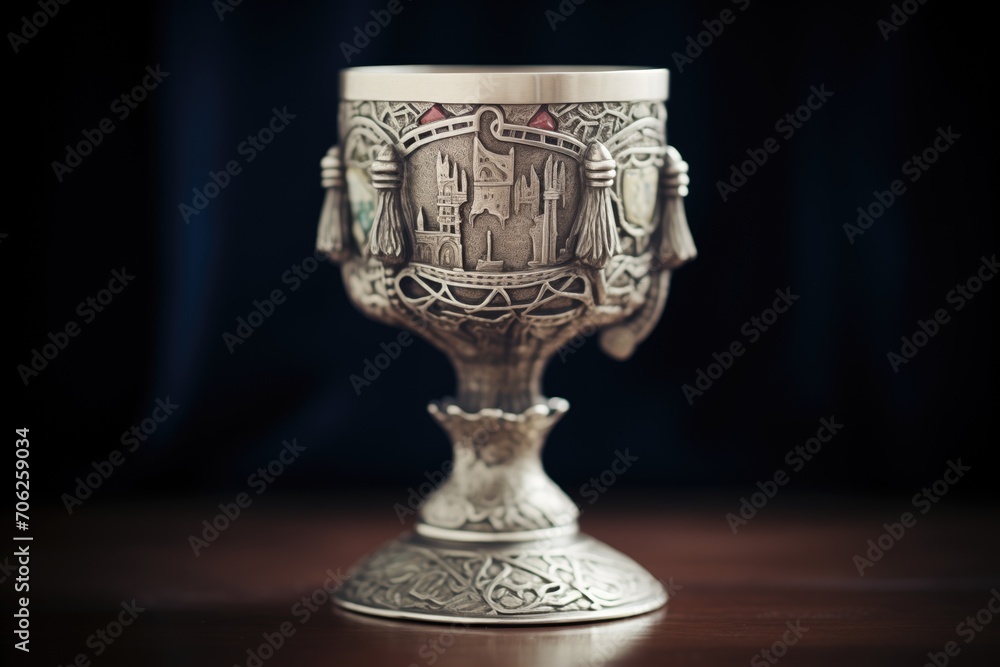 silver chalice adorned with intricate designs silver chalice adorned with intricate designs