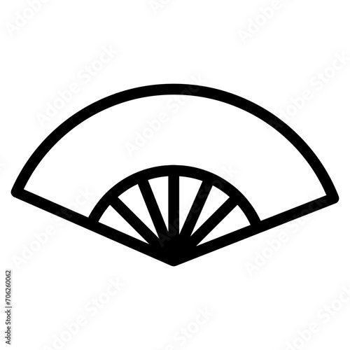 Hand fan icon