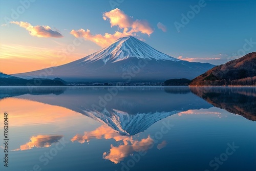日本の富士山の鏡富士の写真（静岡・自然・絶景）  © Maki_Japan