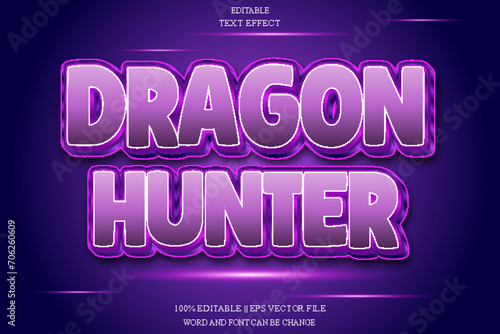 Dragon Editable Text Effect Emboss Gradient Style