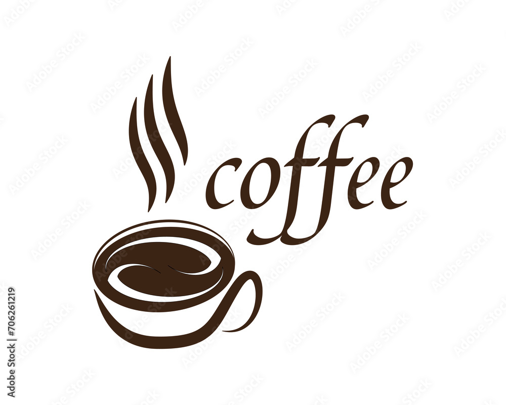 Obraz premium coffee cup icon logo design template