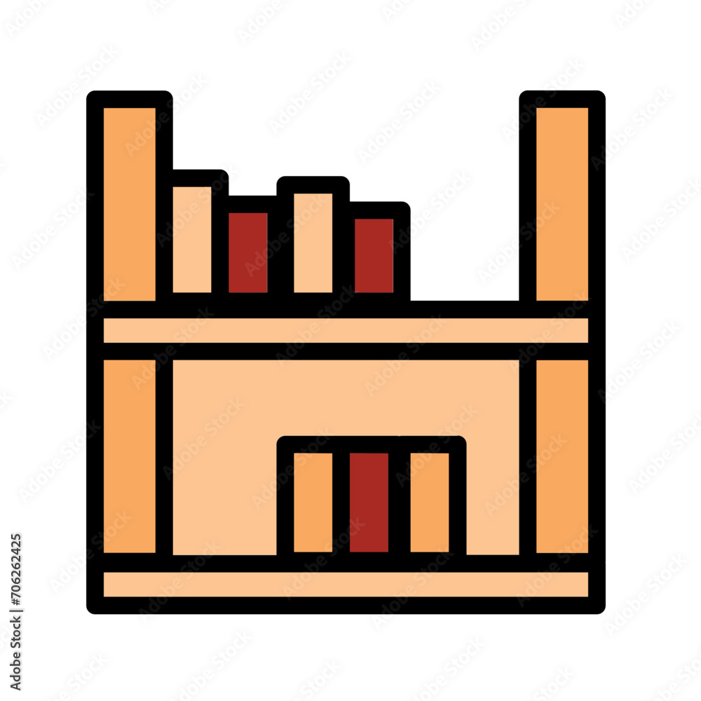 Dairy Food Shelf Filled Outline Icon Dairy Food Shelf Filled Outline Icon
