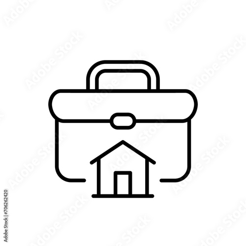 House work outline icons, minimalist vector illustration ,simple transparent graphic element .Isolated on white background