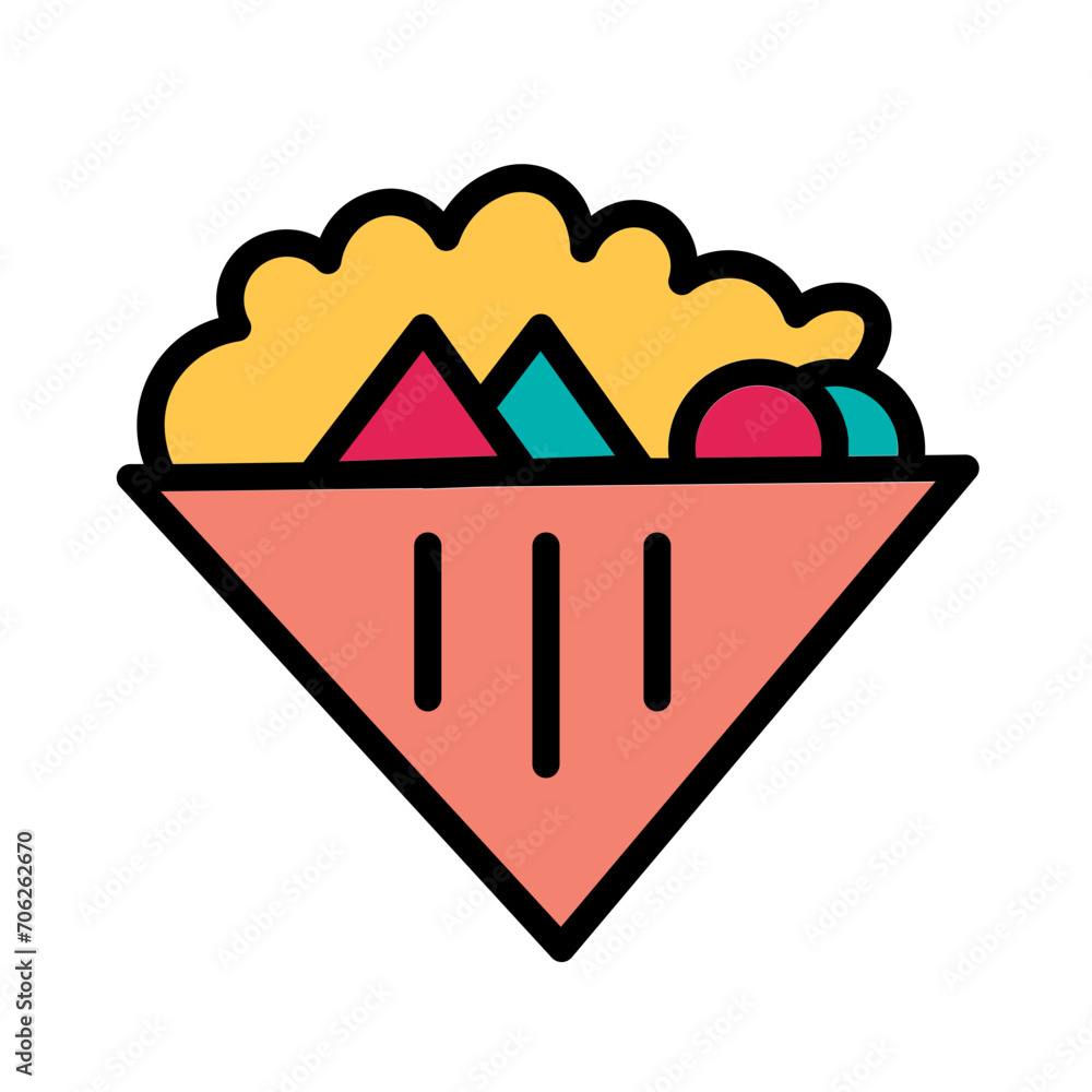 Bread Food Sandwich Filled Outline Icon