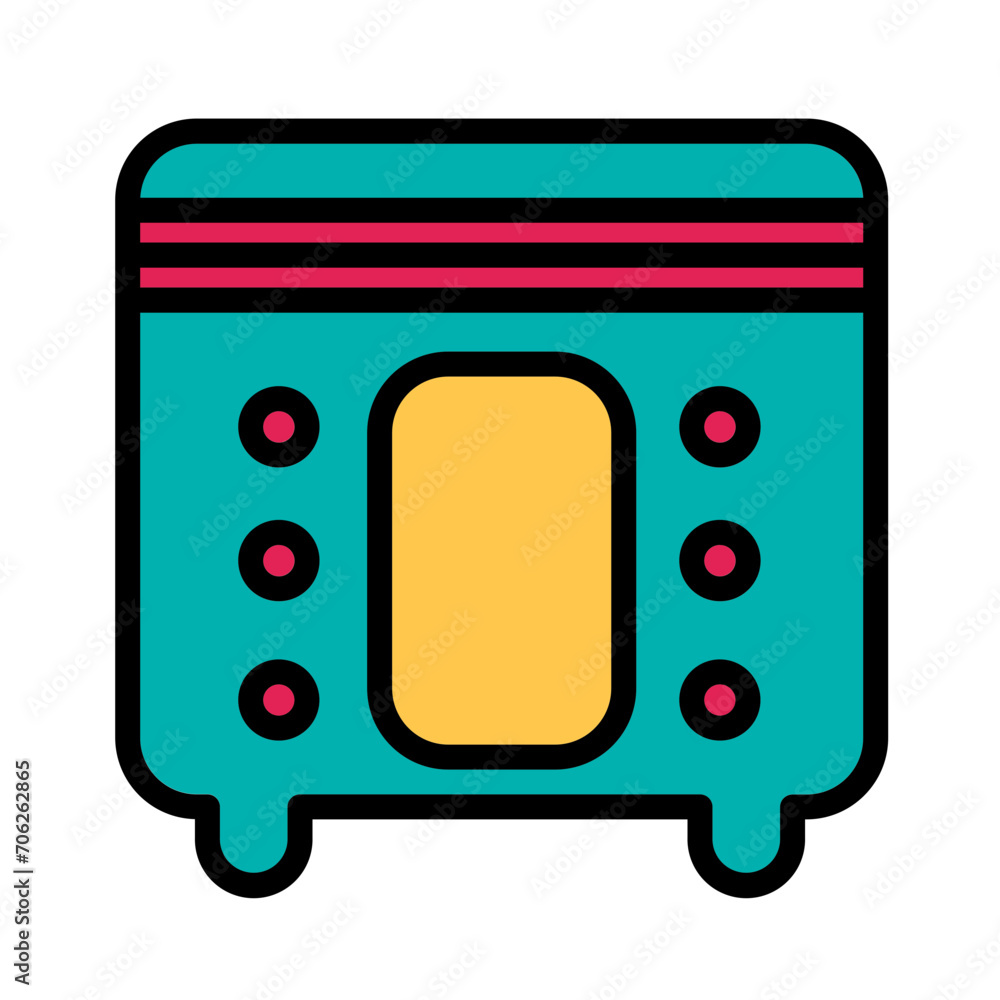 Oven Maker Bread Filled Outline Icon Oven Maker Bread Filled Outline Icon