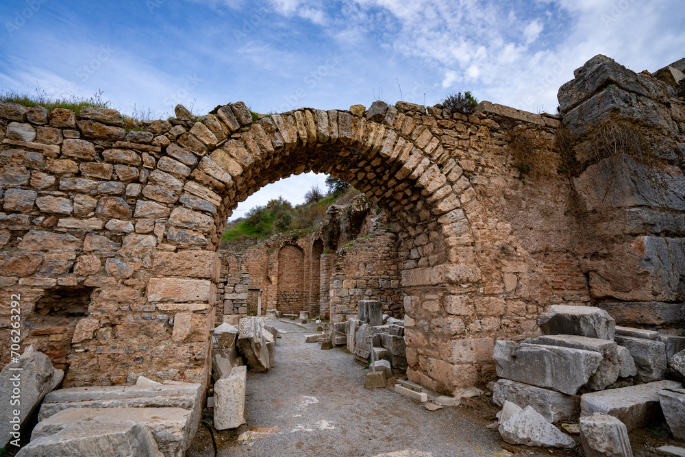 The Varius Bath in Ephesus Ancient City.