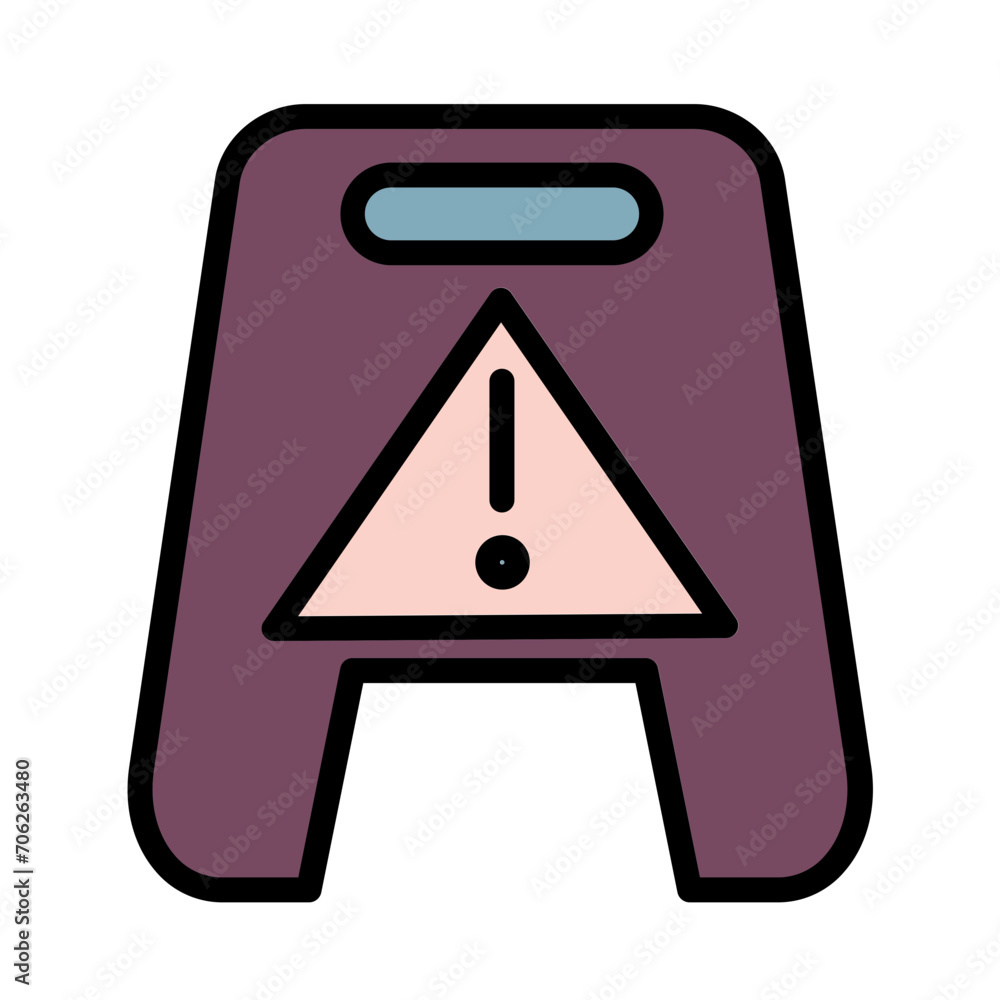 Clean Sign Cauntion Filled Outline Icon Clean Sign Cauntion Filled Outline Icon