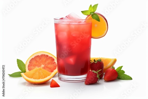  Fruit punch isolated on a white background