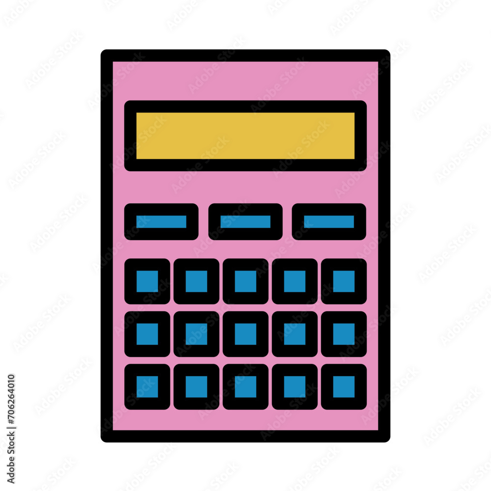 Machine Calculator Estimator Filled Outline Icon Machine Calculator Estimator Filled Outline Icon
