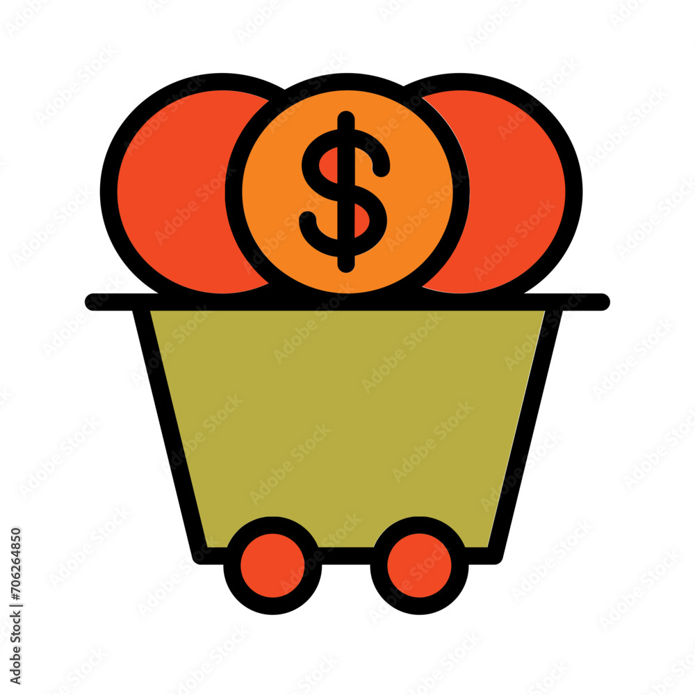 Finance Coin Money Filled Outline Icon Finance Coin Money Filled Outline Icon