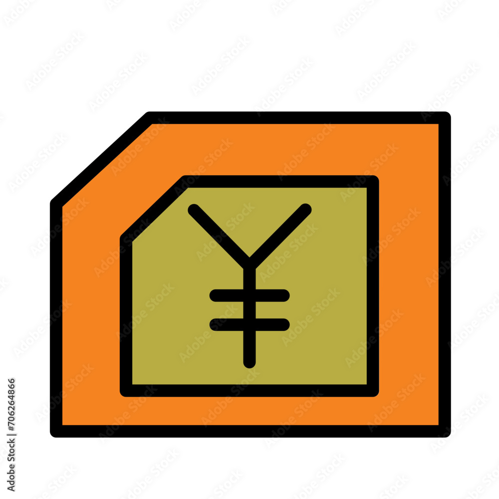 Obraz premium Finance Currency Bank Filled Outline Icon