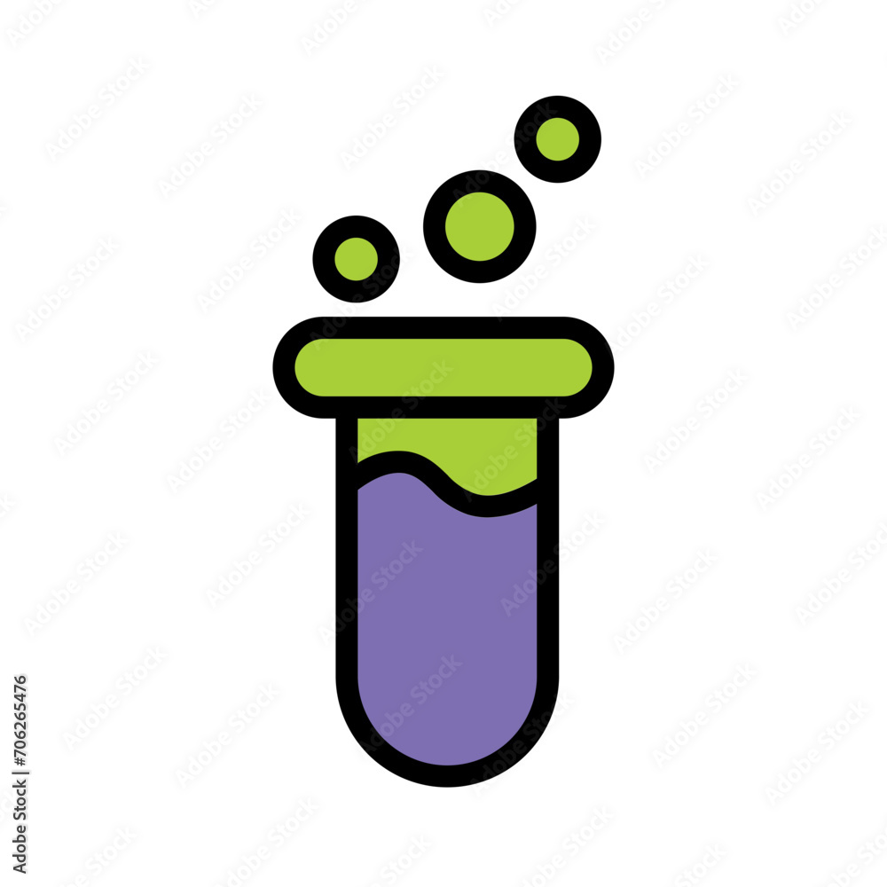 Fototapeta premium Medical Test Tube Filled Outline Icon