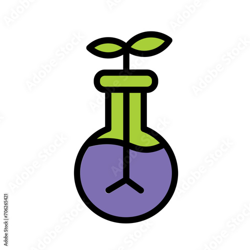 Growing Laboratory Plant Filled Outline Icon