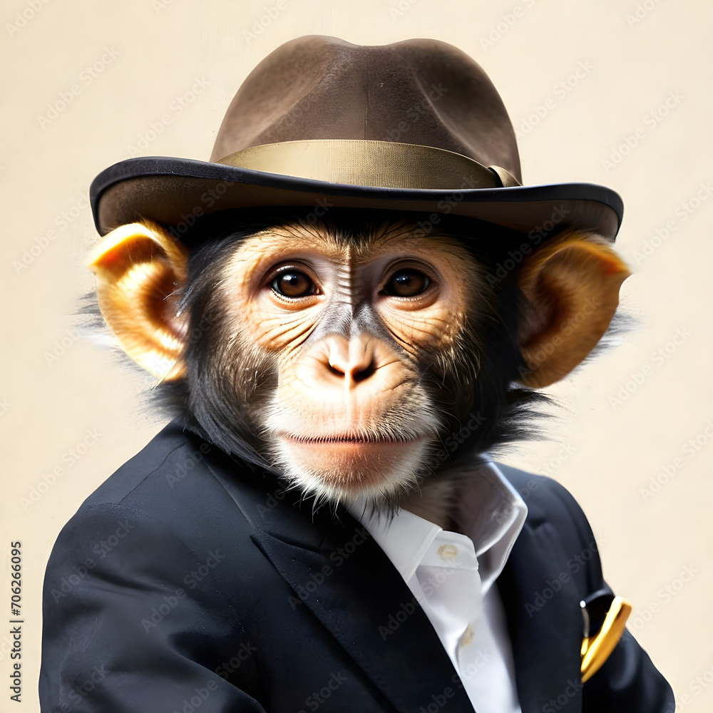 a fashionista monkey