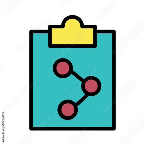 Analysis Checklist Chemical Filled Outline Icon