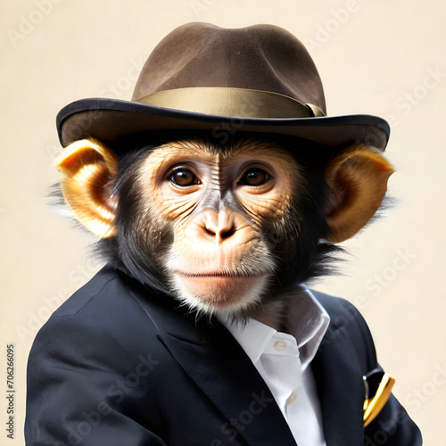 a fashionista monkey