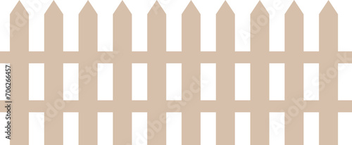 wooden garden fence vector illustration