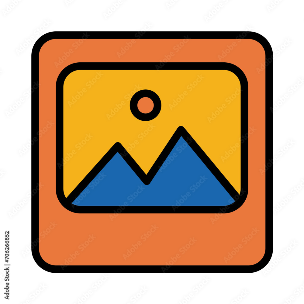 Album Gallery Image Filled Outline Icon Album Gallery Image Filled Outline Icon