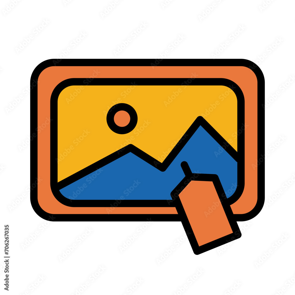 Painting Selling Buy Filled Outline Icon Painting Selling Buy Filled Outline Icon