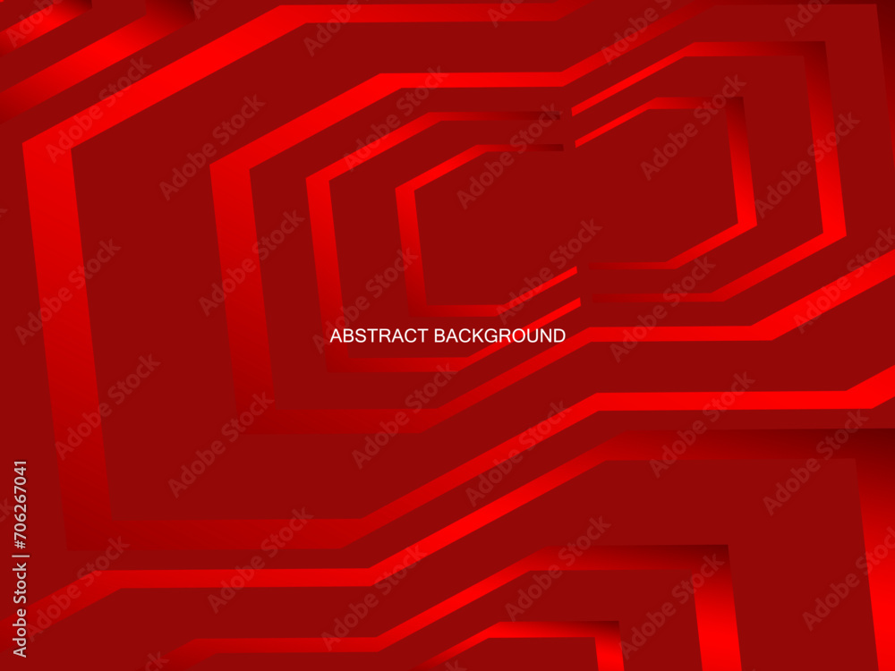 Red with a shiny modern geometric pattern. Red steel floor background. Red with a shiny modern geometric pattern. Red steel floor background.