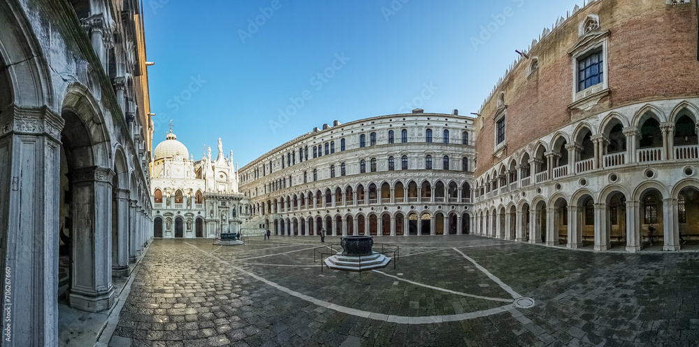 Courtyard of the Doge's Palace in Venice, Italy