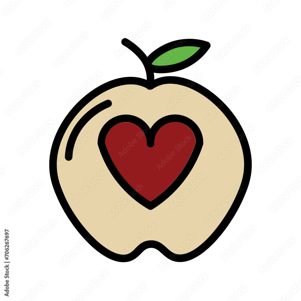 Apple Diet Food Filled Outline Icon Apple Diet Food Filled Outline Icon