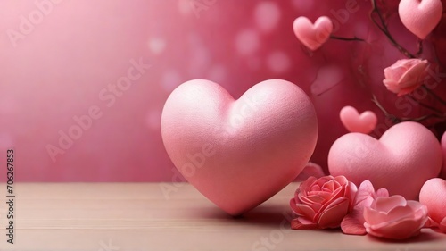 Background image for Valentine's Day festival Represents love and heart