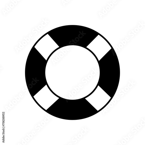 Ring Life Buoy Icon Vector Illustration isolated on white.