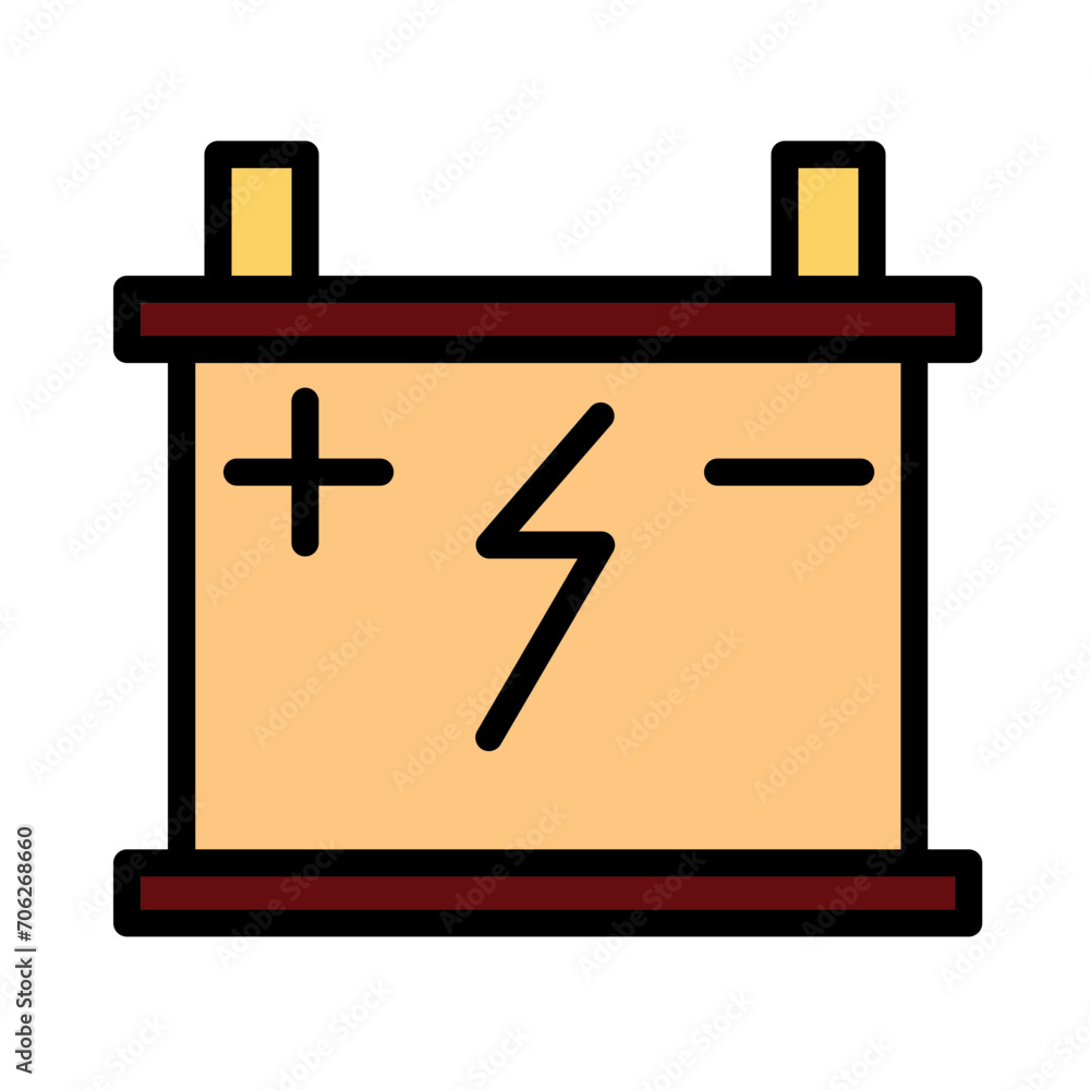 Battery Energy Power Filled Outline Icon Battery Energy Power Filled Outline Icon