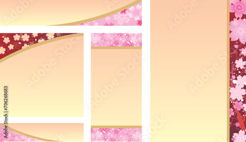 春の桜和風フレームセット