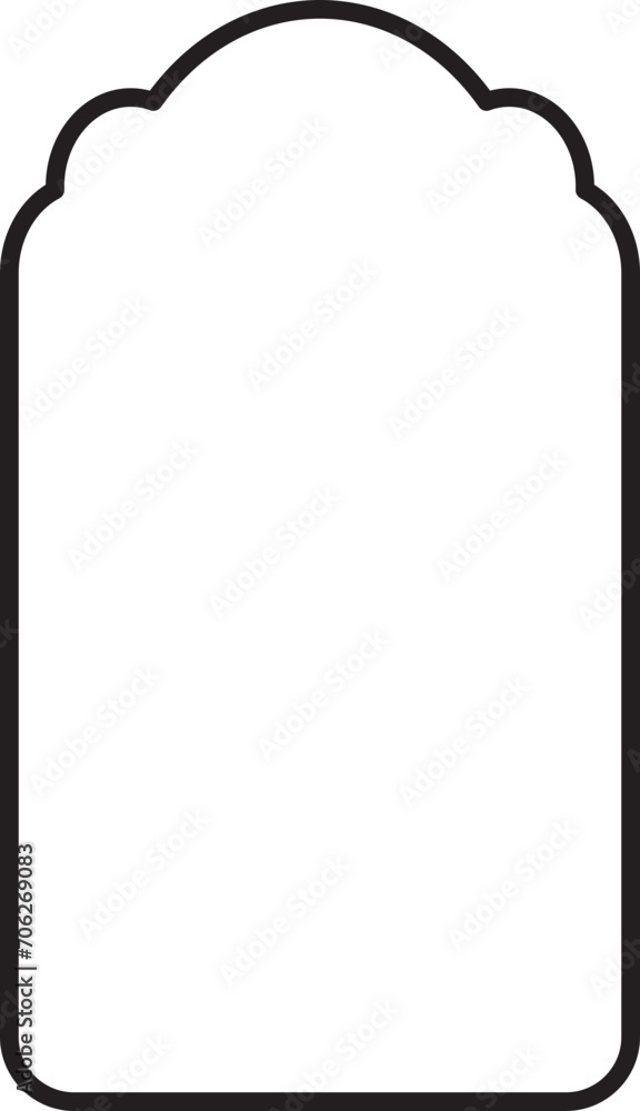 Collection of oriental style Islamic windows and arches with modern boho design, moon, mosque dome and lanterns Collection of oriental style Islamic windows and arches with modern boho design, moon, mosque dome and lanterns