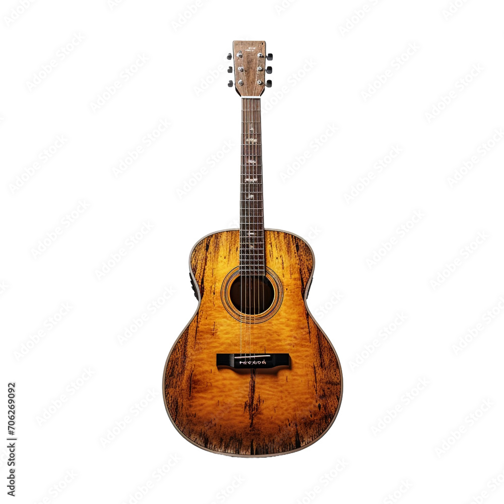 Obraz premium Guitar isolated on transparent background