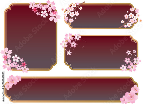 春の桜和風フレームセット