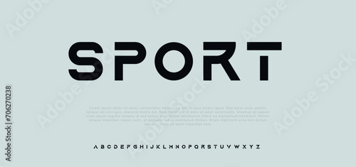 Abstract sport modern alphabet fonts. Typography technology electronic sport digital game music future creative font. vector illustration