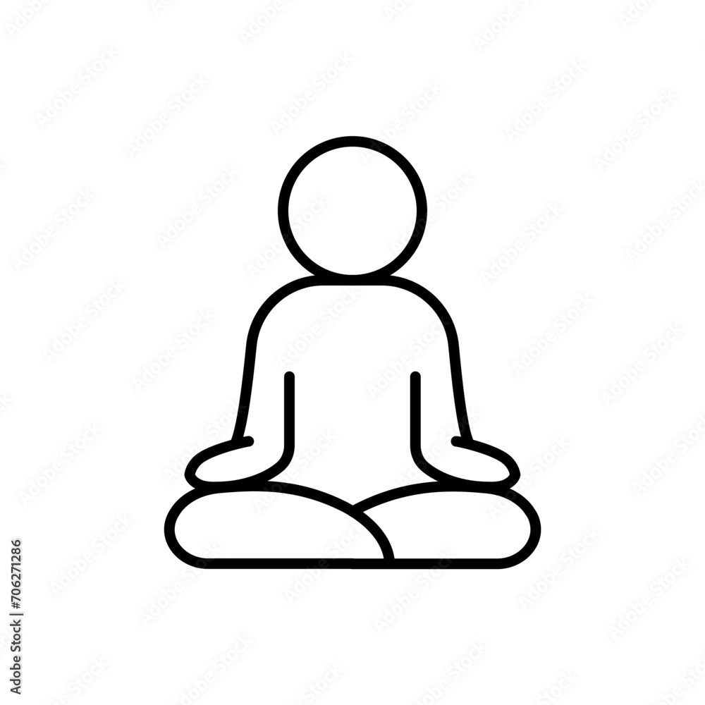 Meditation outline icons, minimalist vector illustration ,simple transparent graphic element .Isolated on white background Meditation outline icons, minimalist vector illustration ,simple transparent graphic element .Isolated on white background