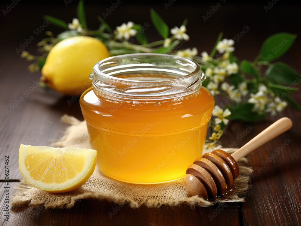 Tarro con miel y limones, sistema inmune, defensas, Tarro con miel y limones, sistema inmune, defensas,