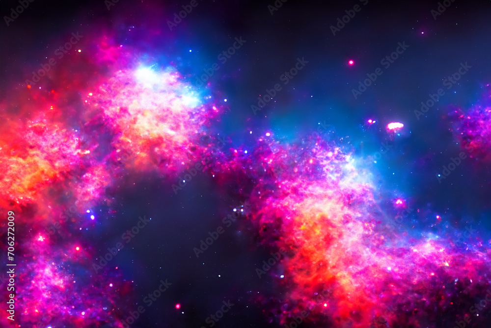 Naklejka premium nebula space background