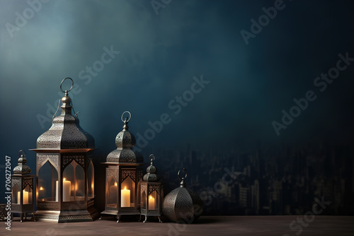 Ready Layout with copy space, Ramadan theme, background