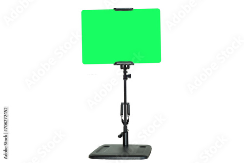 Ipad stand isolated , Green screen on white background