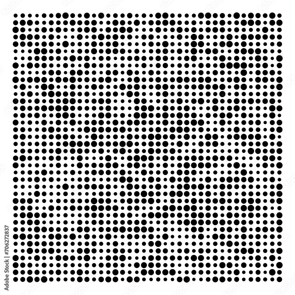 black and white dots